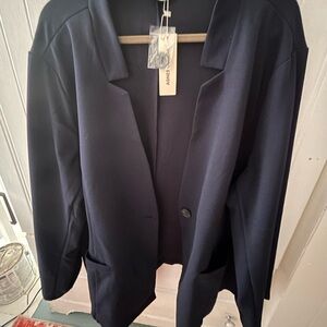BRAND NEW Agnes Orinda Navy Women's Blazer Lined w/ Long Sleeves and 1 Button Up
